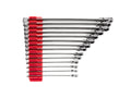Long Fixed/Flex Head 12-Point Ratcheting Box End Wrench Set with Modular Organizers, 14-Piece (6-19 mm)