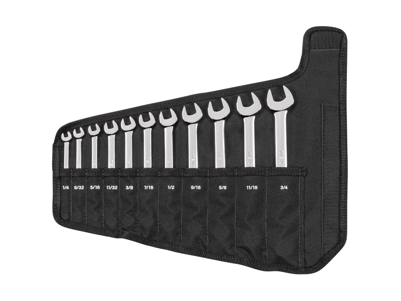 Combination Wrench Set with Roll, 11-Piece (1/4 - 3/4 in.)
