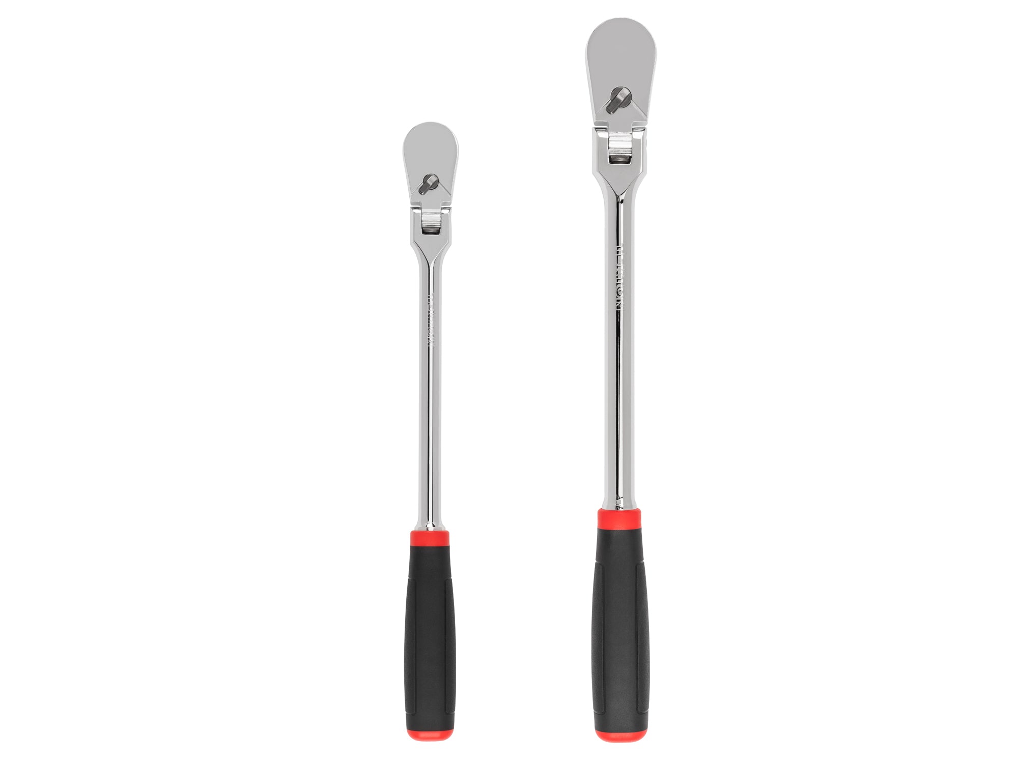 3/8, 1/2 Inch Drive Flex Head Non-Quick-Release Comfort Grip Long Ratchet Set, 2-Piece (12, 14 in.)
