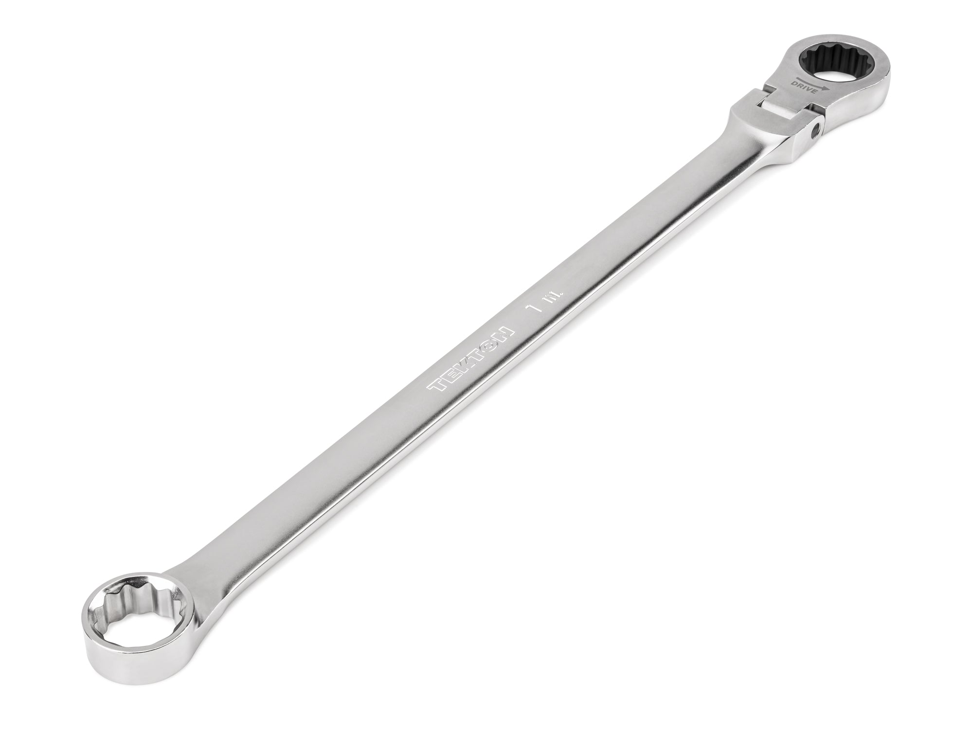 1 Inch Long Fixed/Flex Head 12-Point Ratcheting Box End Wrench