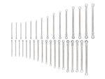 Long Fixed/Flex Head 12-Point Ratcheting Box End Wrench Set, 34-Piece (1/4-1 in., 6-24 mm)
