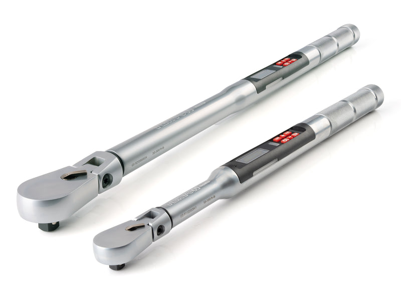 3/8, 1/2 Inch Drive 90-Tooth Flex Head Dual-Direction Electronic Torque Wrench Set, 2-Piece (10 - 100 ft-lb, 30 - 300 ft-lb)
