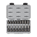 1/2 Inch Drive Torx and Shallow External Star Impact Socket Set with Case, 17-Piece (T30 - T70, E10 - E24)