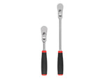 3/8 Inch Drive Flex Head Non-Quick-Release Comfort Grip Ratchet Set, 2-Piece (8, 12 in.)