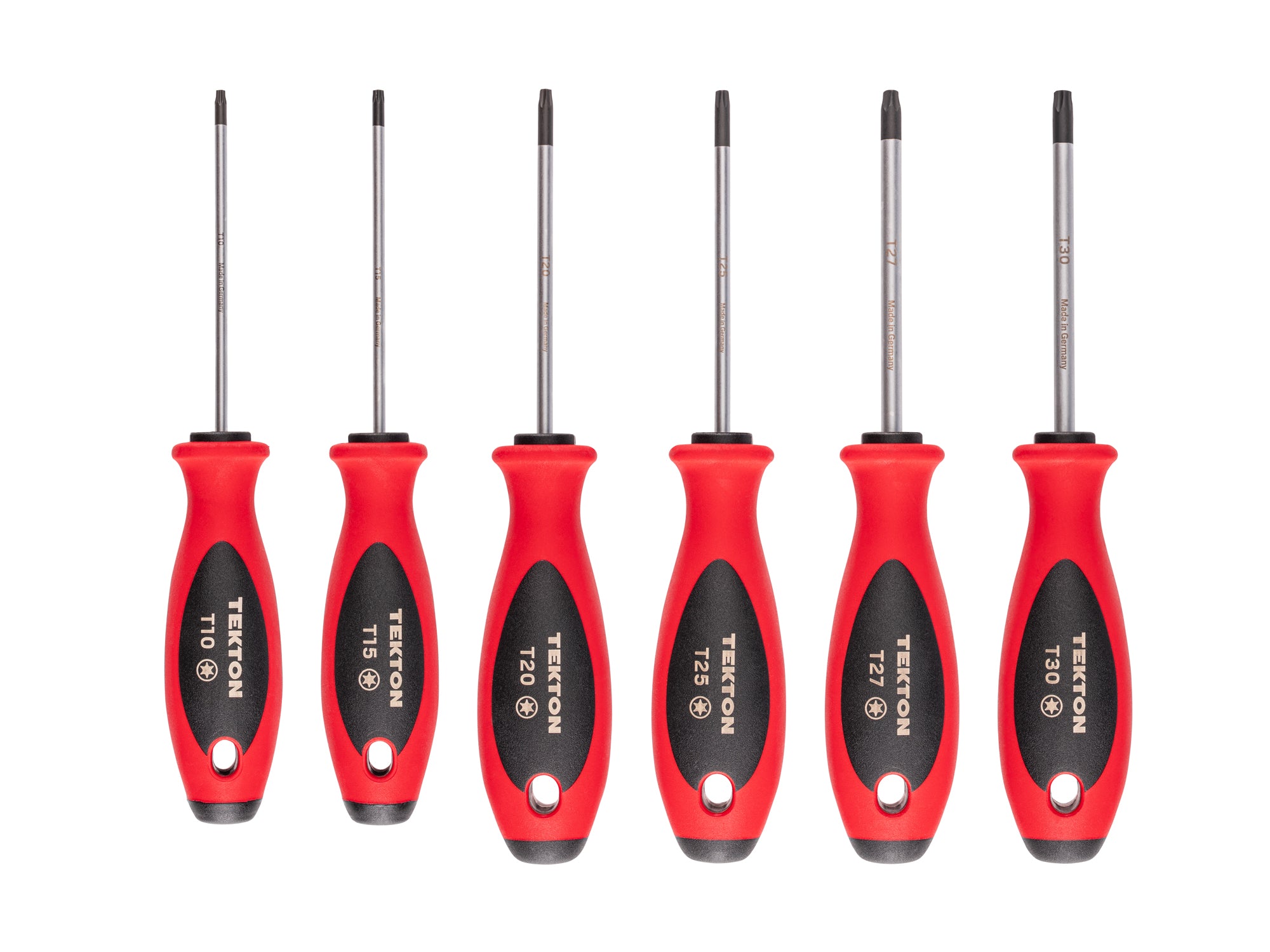 Torx Screwdriver Set - 4 Inch Shanks, 6-Piece (T10 - T30)