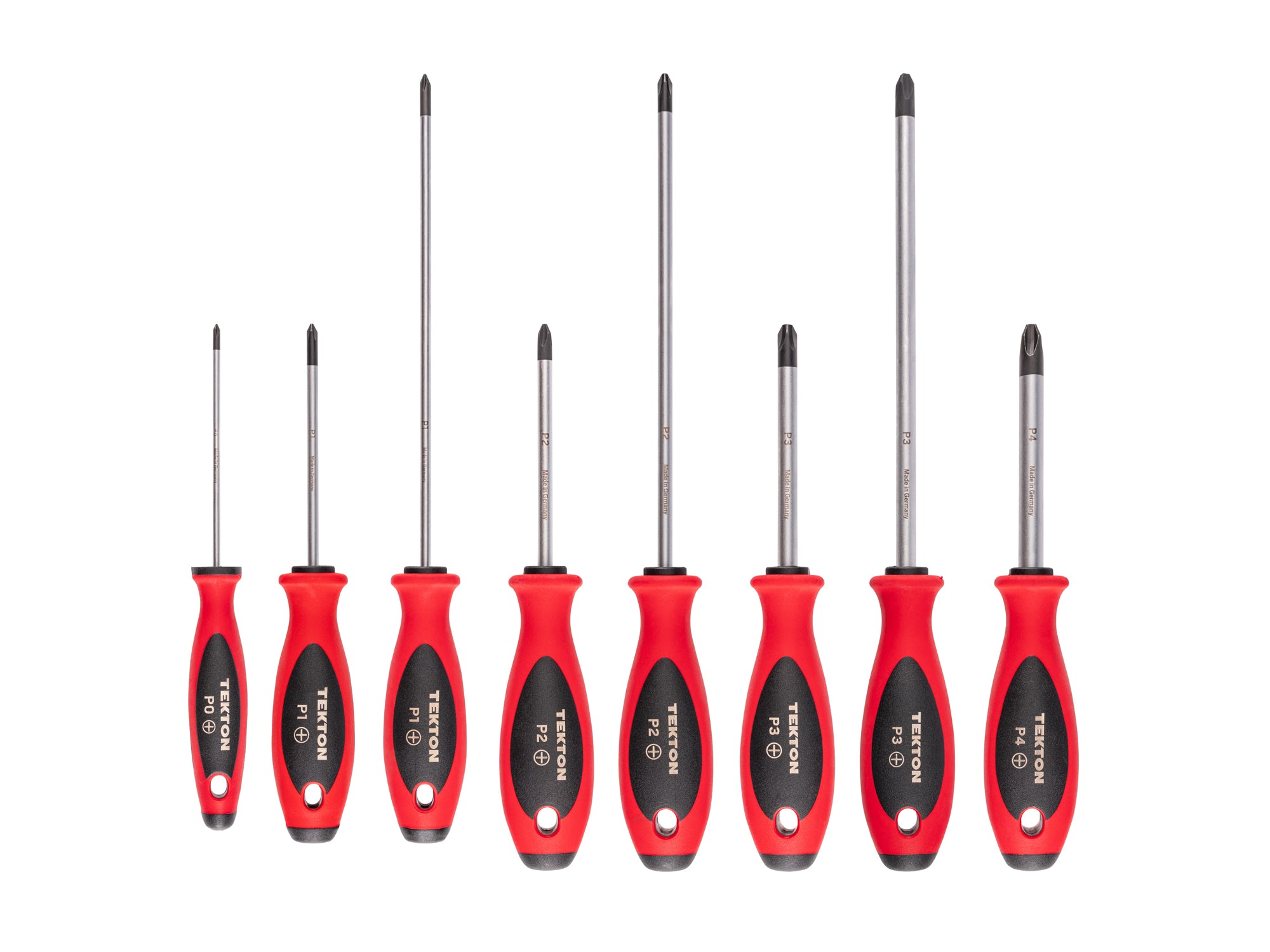 Phillips Screwdriver Set - 4, 8 Inch Shanks, 8-Piece (#0 - #4)