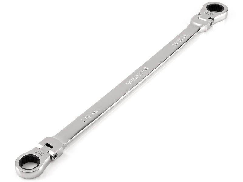 3/4 x 13/16 Inch Long Flex Head 12-Point Ratcheting Box End Wrench