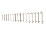 Angle Head Open End Wrench Set, 16-Piece (10-27 mm)