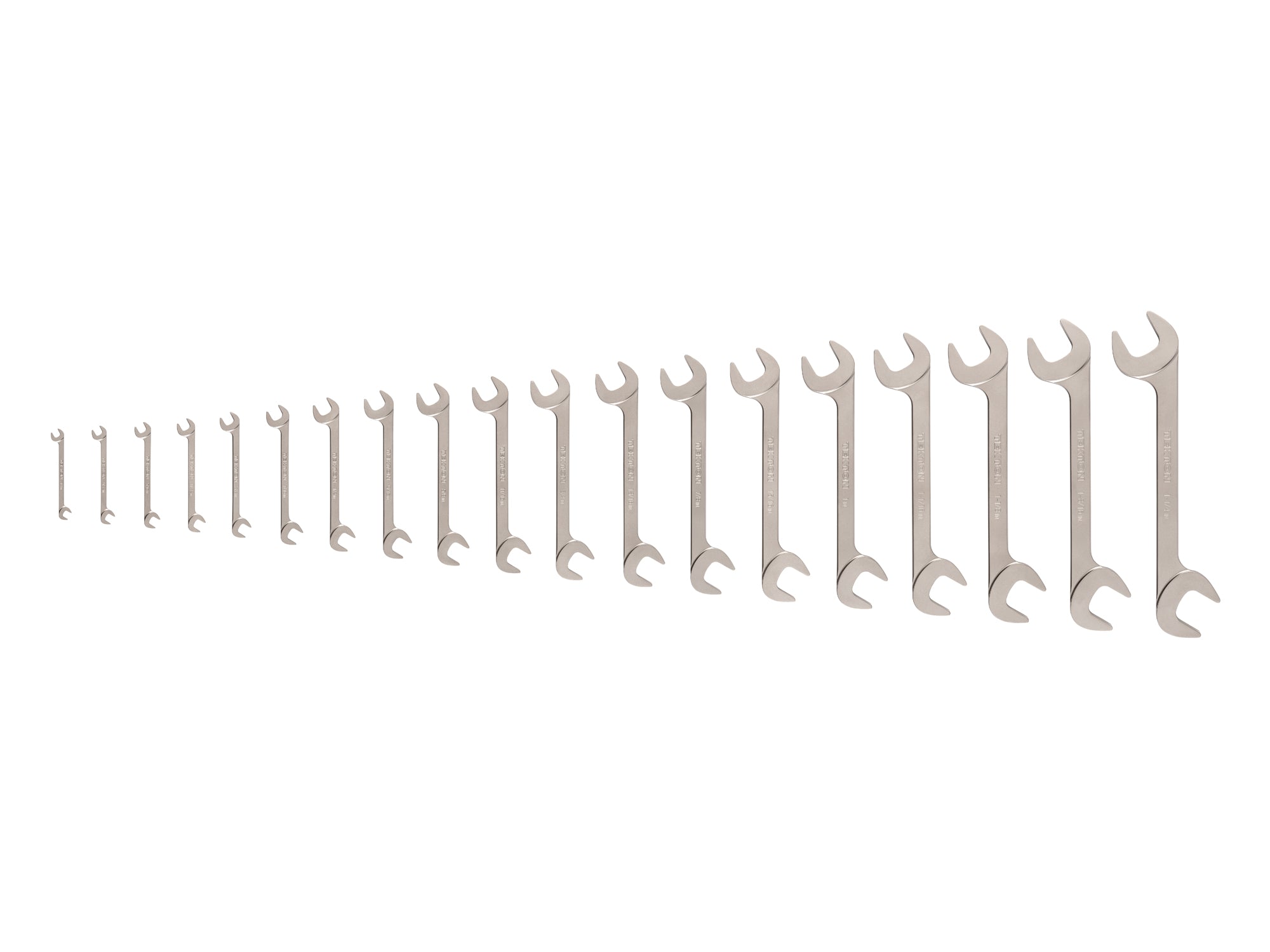 Angle Head Open End Wrench Set, 19-Piece (1/4 - 1-1/4 in.)