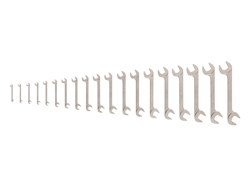 Angle Head Open End Wrench Set, 19-Piece (1/4 - 1-1/4 in.)