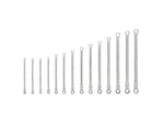 Long Fixed/Flex Head 12-Point Ratcheting Box End Wrench Set, 14-Piece (6-19 mm)