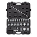 3/4 Inch Drive Shallow 12-Point Socket and Ratchet Set with Case, 24-Piece (3/4 - 2 in.)