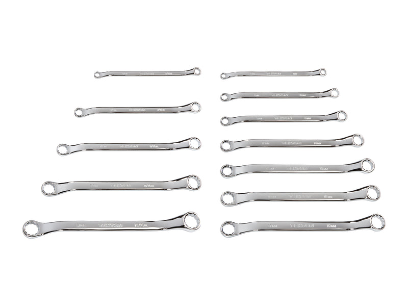 45-Degree Offset Box End Wrench Set, 12-Piece (1/4 - 13/16 in., 6 - 19 mm)