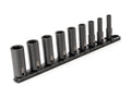 3/8 Inch Drive Deep 6-Point Impact Socket Set with Rail, 9-Piece (5/16 - 3/4 in.)