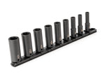 3/8 Inch Drive Deep 6-Point Impact Socket Set with Rail, 9-Piece (5/16 - 3/4 in.)