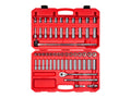 1/2 Inch Drive Shallow and Deep 6-Point Socket and Ratchet Set with Case, 57-Piece (3/8 - 1 in., 10 - 24 mm)