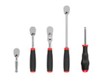 1/4 Inch Drive Non-Quick-Release Comfort Grip Ratchet and Spinner Handle Set (5-Piece)