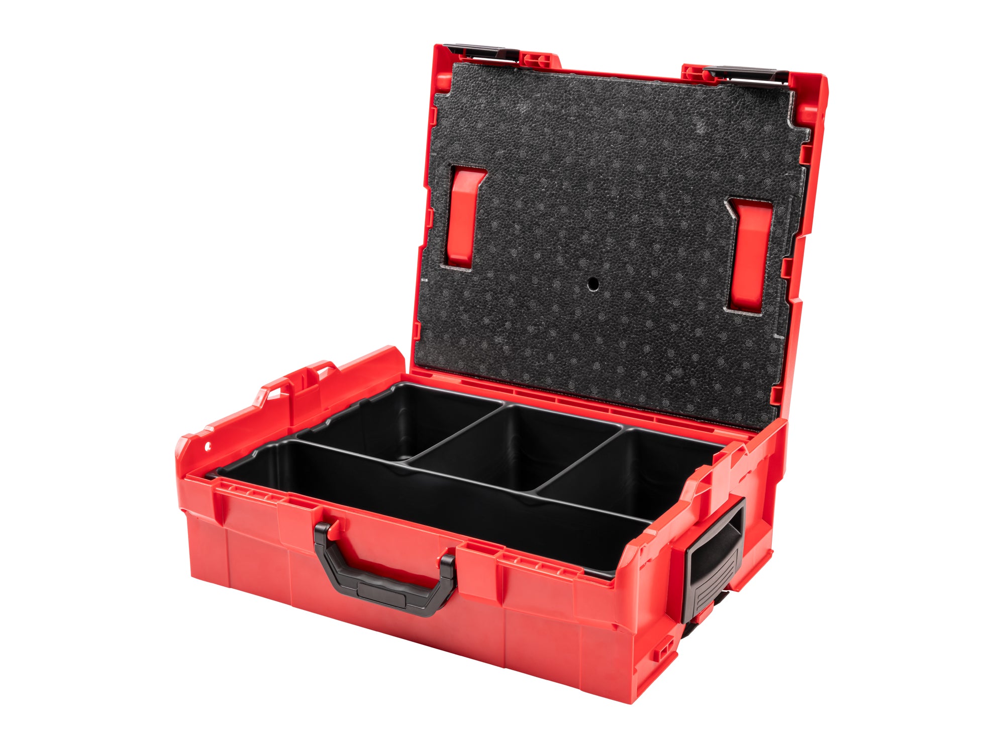 Stacking Tool Box (L-BOXX 2) with 4-Cavity Parts Tray and Lid Insert