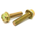 1/4-20x1-1/4"   Grade 5 Serrated Hex Flange Bolts Zinc Yellow