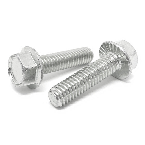 3/8-16x1-1/2" 18-8 Stainless Steel Serrated Hex Flange Bolts