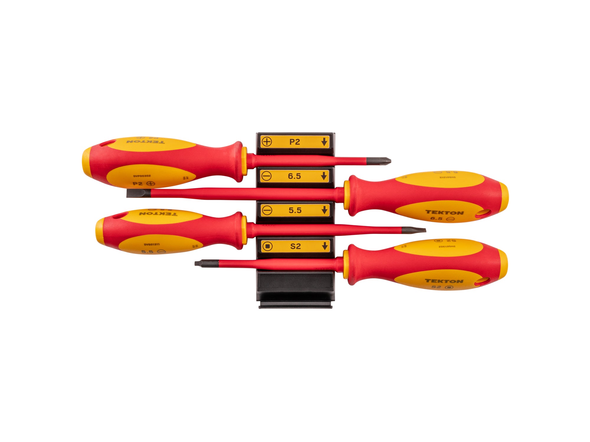 Phillips, Slotted, Square Insulated Screwdriver Set with Modular Organizers, 4-Piece (#2, 5.5 - 6.5 mm, #2)