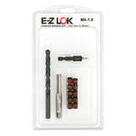 M6-1.0 x M10-1.5 Carbon Steel Solid Wall Threaded Insert W/Red Loctite Standard Repair Kit with Inserts, Drill Bit, Tap, and Install Tool