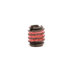#6-32 x 1/4"-20 Carbon Steel Standard Wall Thread Insert for Metal w/ Red Loctite