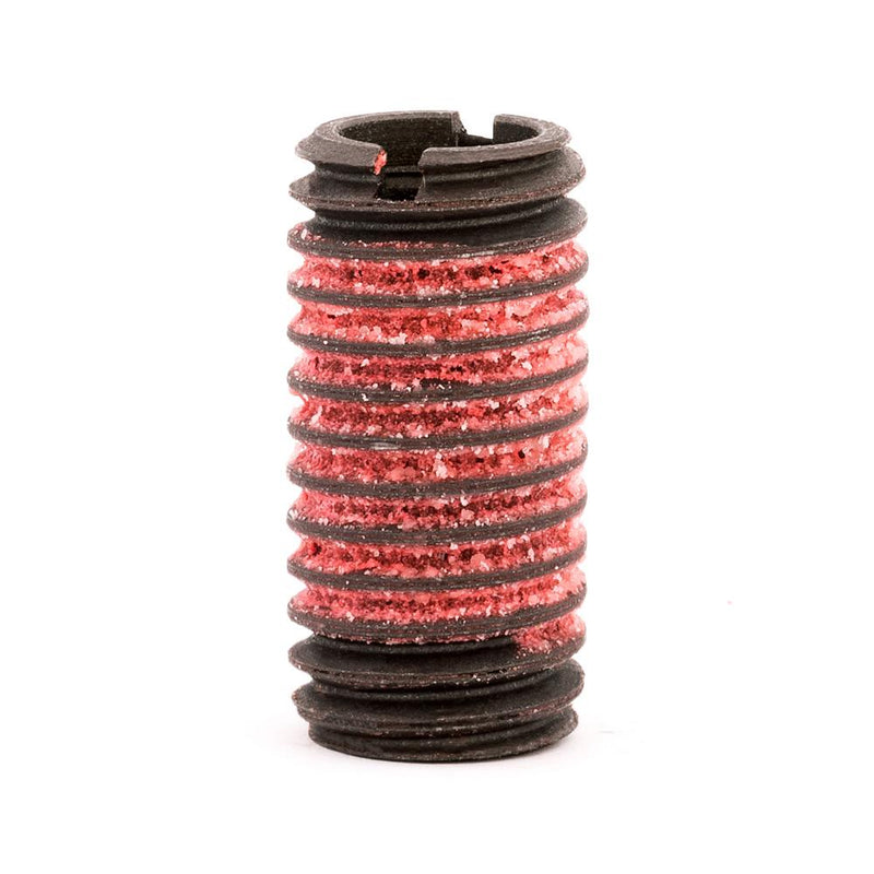 5/16"-18 x 1/2"-13 x 1" Length Carbon Steel Standard Wall Thread Insert for Metal w/ Red Loctite