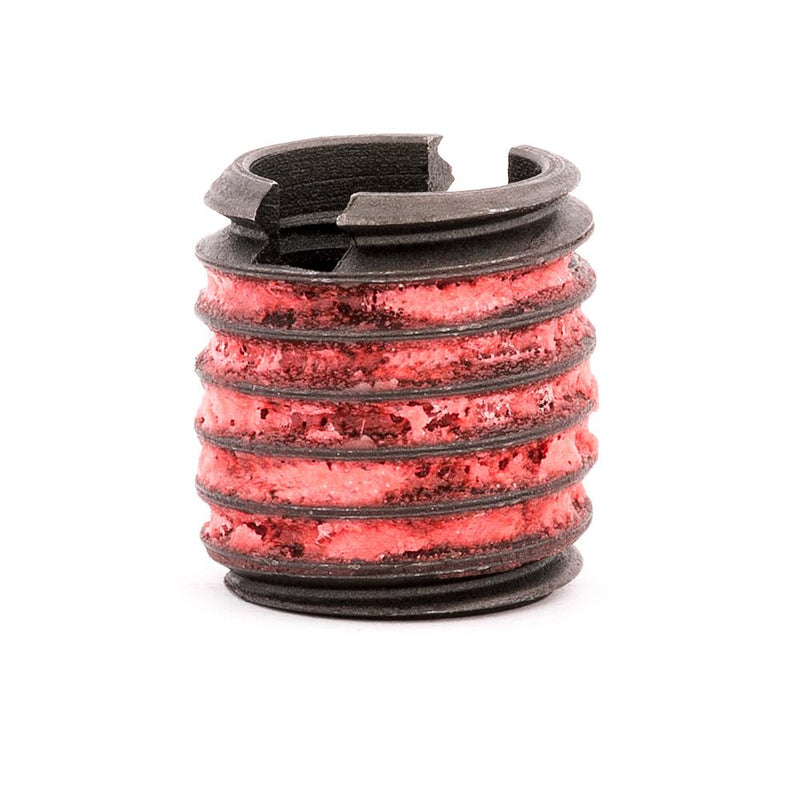 7/16"-14 x 5/4"-11 Carbon Steel Standard Wall Thread Insert for Metal w/ Red Loctite