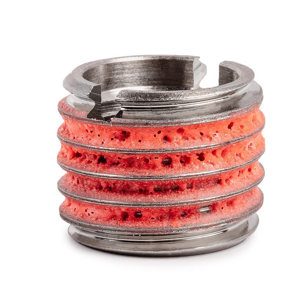5/8"-11 x 7/8"-9 Stainless Steel Standard Wall Thread Insert for Metal w/ Red Loctite