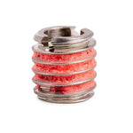 1/4"-28 x 7/16"-14 Stainless Steel Standard Wall Thread Insert for Metal w/ Red Loctite