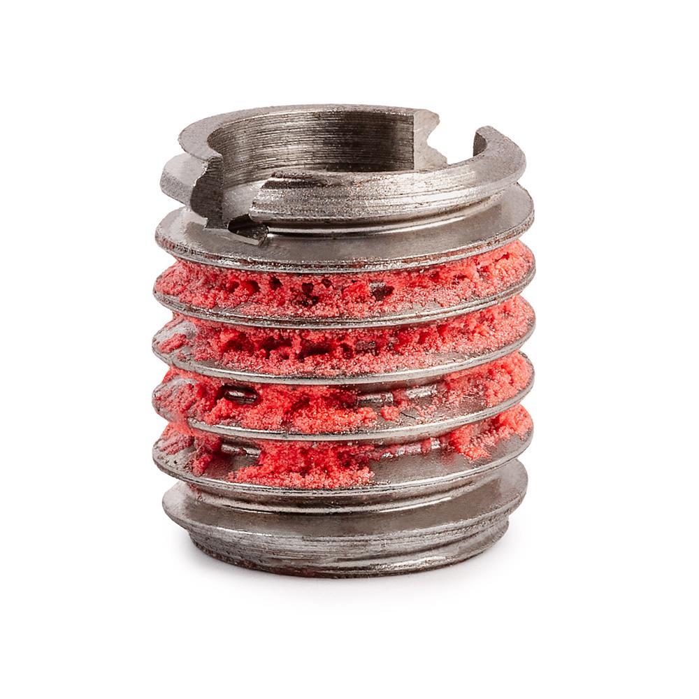 7/16"-20 x 5/8"-11 Stainless Steel Standard Wall Thread Insert for Metal w/ Red Loctite