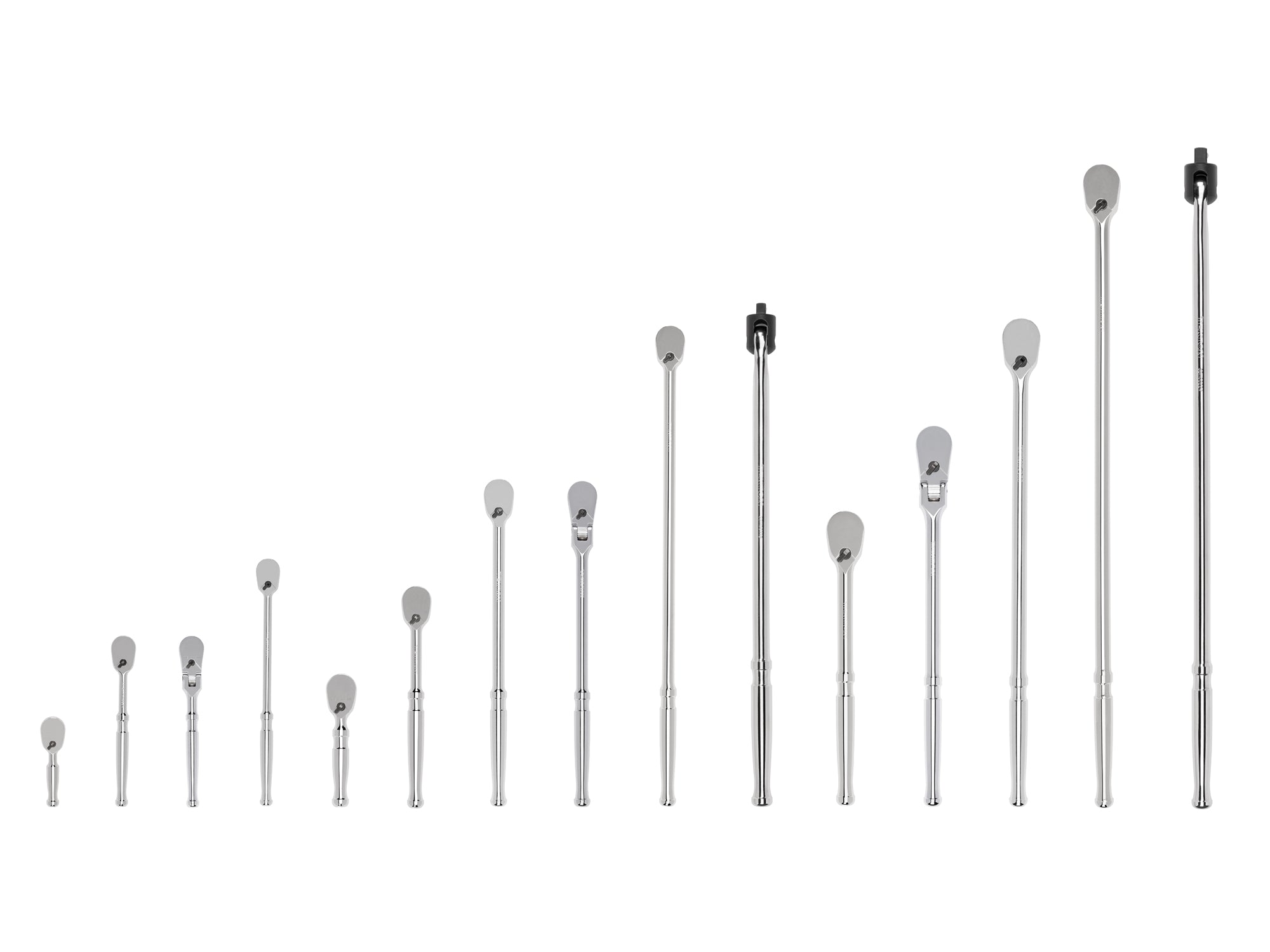 1/4, 3/8, 1/2 Inch Drive Non-Quick-Release Ratchet and Breaker Bar Set (15-Piece)