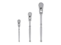 1/4, 3/8, 1/2 Inch Drive Flex Head Ratchet Set, 3-Piece (6, 8, 10-1/2 in.)