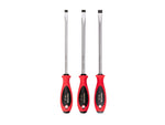 Slotted Screwdriver Set - 8 Inch Shanks, 3-Piece (10 - 14 mm)