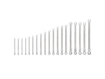 Long Fixed/Flex Head 12-Point Ratcheting Box End Wrench Set, 19-Piece (6-24 mm)