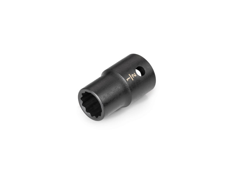 1/2 Inch Drive x 1/2 Inch Shallow 12-Point Impact Socket