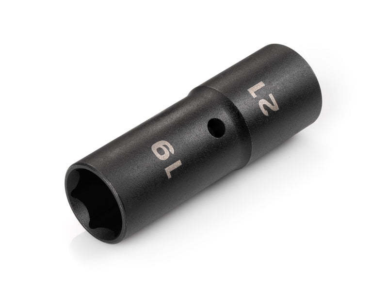 1/2 Inch Drive 19 x 21 mm Deep Thin Wall Impact Flip Socket