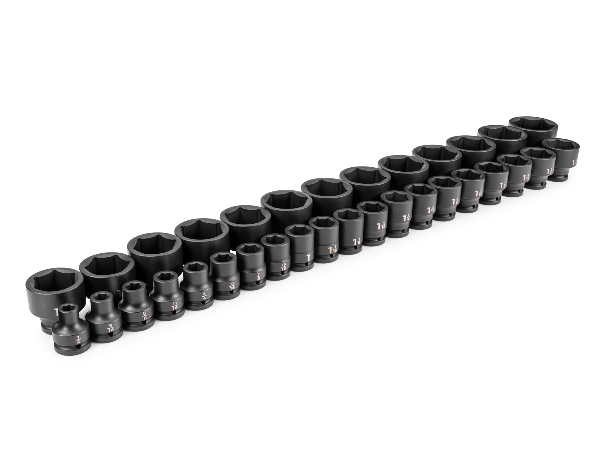 3/4 Inch Drive Shallow 6-Point Impact Socket Set, 33-Piece (1/2 - 2-1/2 in.)