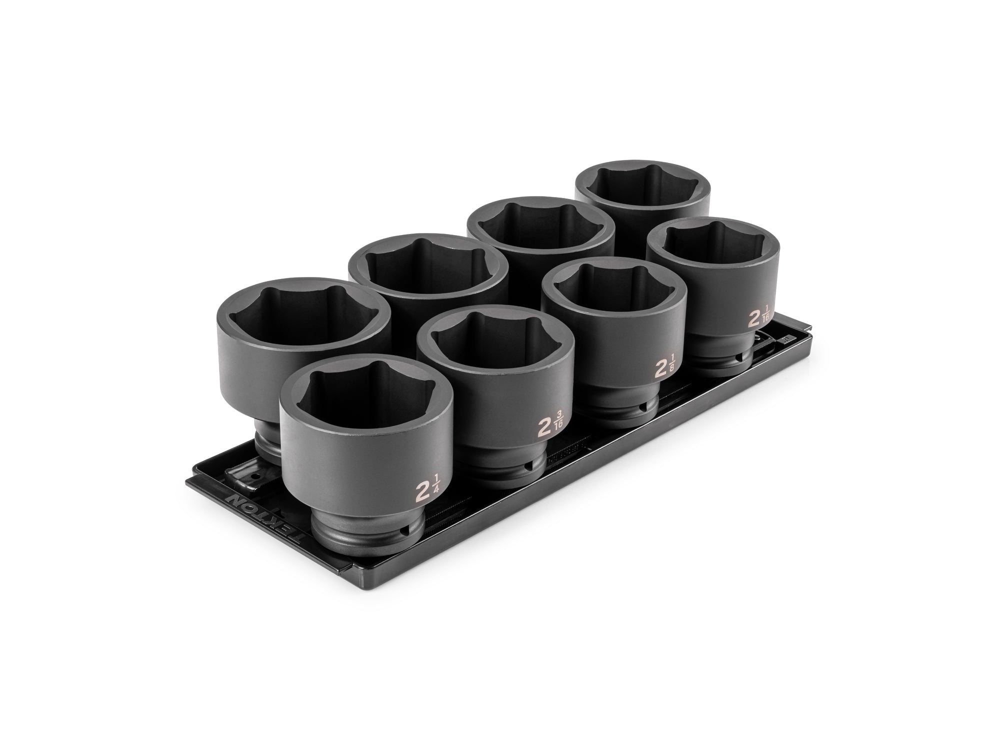 3/4 Inch Drive Shallow 6-Point Impact Socket Set with Rails and Trays, 8-Piece (2-1/16 - 2-1/2 in.)