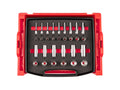 3/8 Inch Drive Shallow and Deep 6-Point Socket Set with Open Top Drawer and Rack, 30-Piece (1/4 -1 in.)
