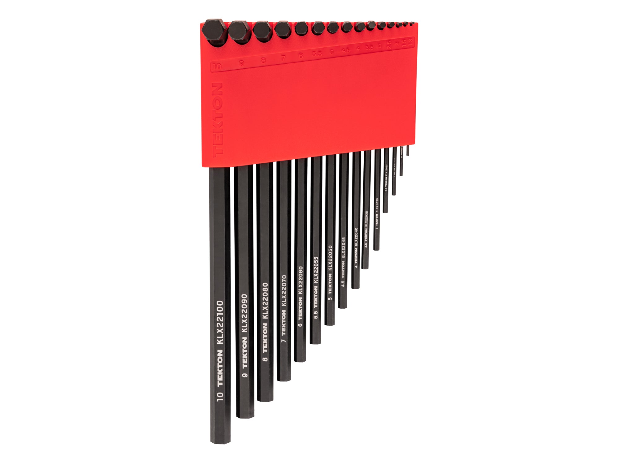 Flat End Hex L-Key Set with Holder, 15-Piece (1.3 - 10 mm)