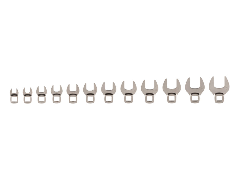 3/8 Inch Drive Crowfoot Wrench Set, 12-Piece (8 - 19 mm)