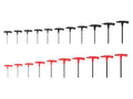 Flat End Hex T-Handle Key Set, 21-Piece (5/64 - 3/8 in., 2 - 10 mm)