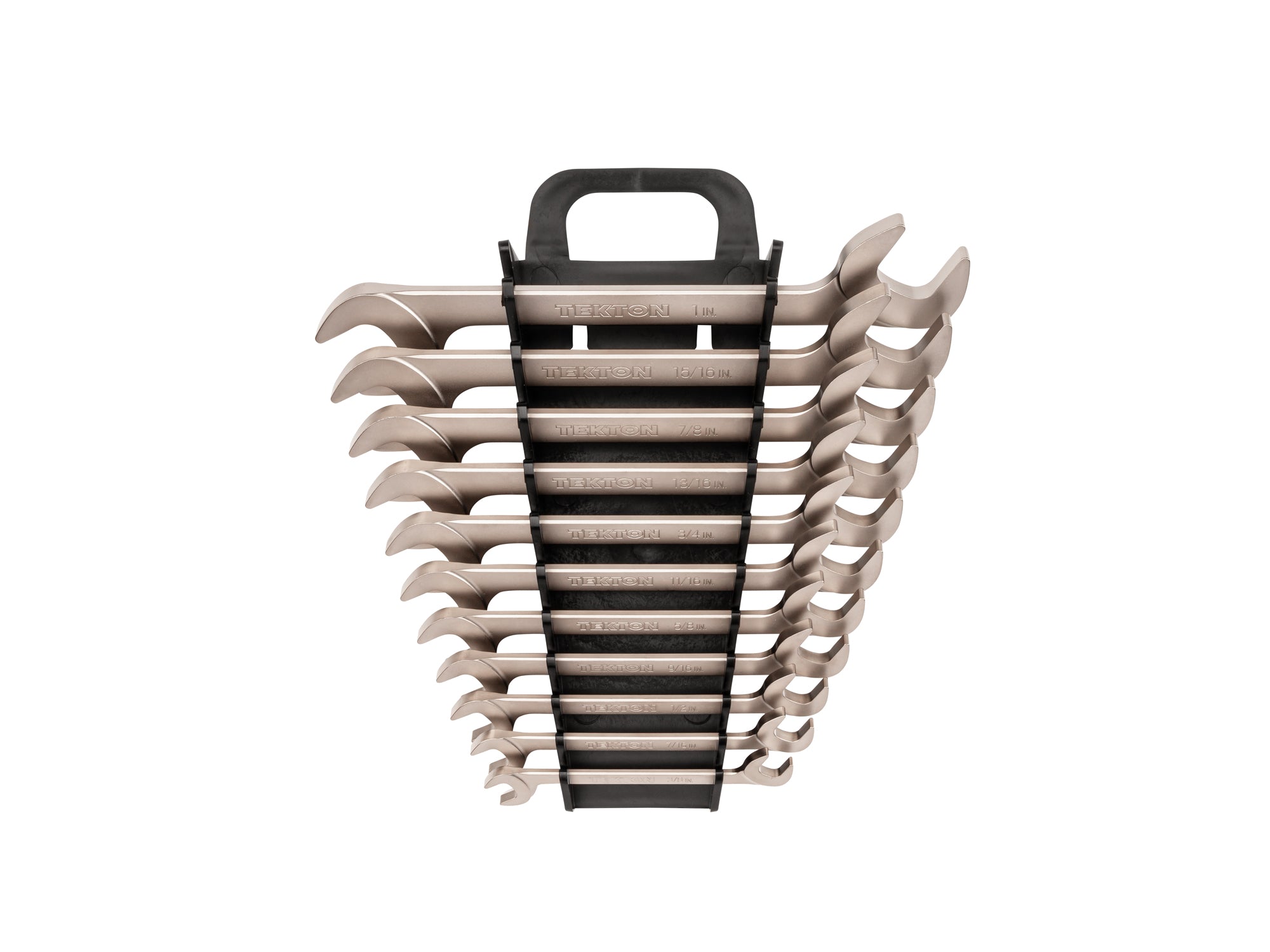 Angle Head Open End Wrench Set with Holder, 11-Piece (3/8-1 in.)