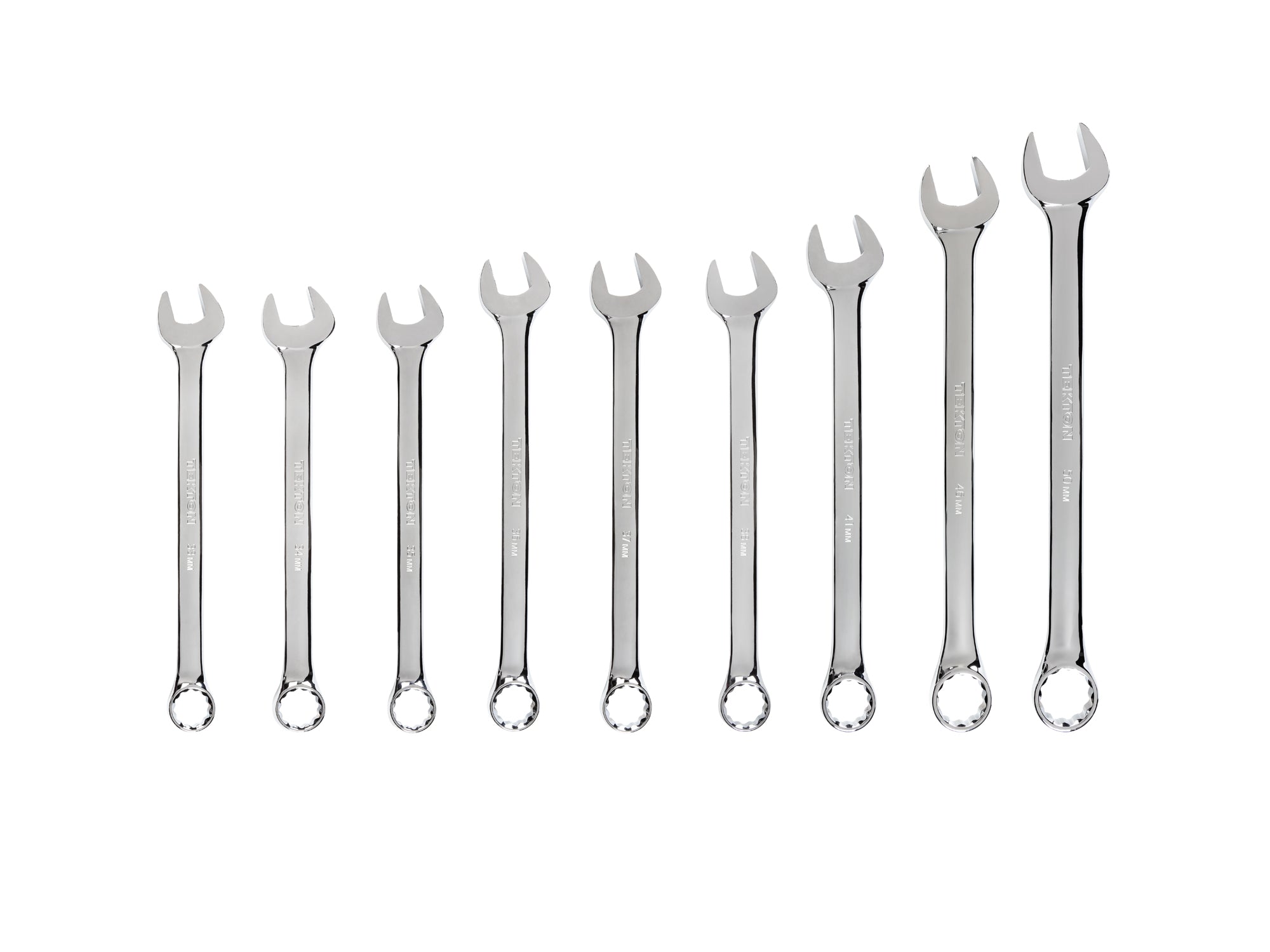 Combination Wrench Set, 9-Piece (33-50 mm, Common Sizes)