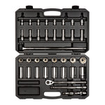 1/2 Inch Drive Shallow and Deep 6-Point Socket and Ratchet Set with Case, 37-Piece (3/8 - 1-5/16 in.)