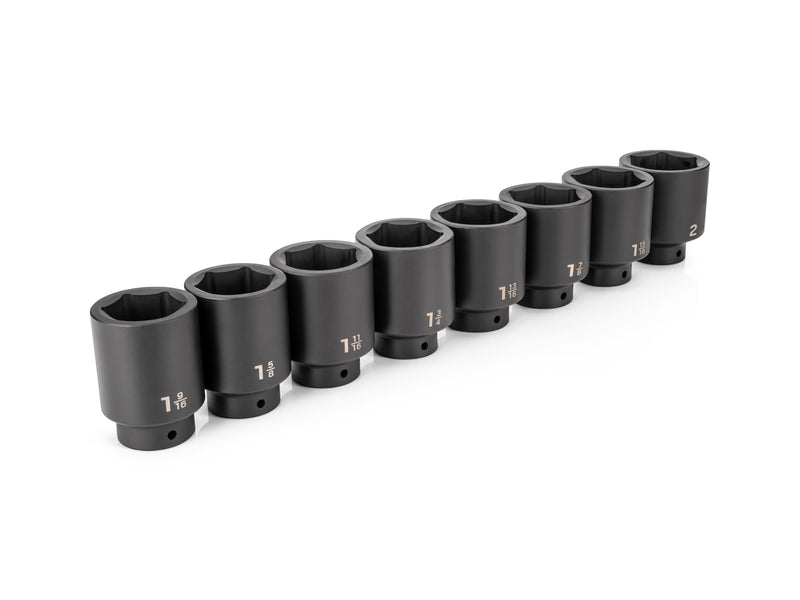 1/2 Inch Drive Deep 6-Point Impact Socket Set, 8-Piece (1-9/16-2 in.)