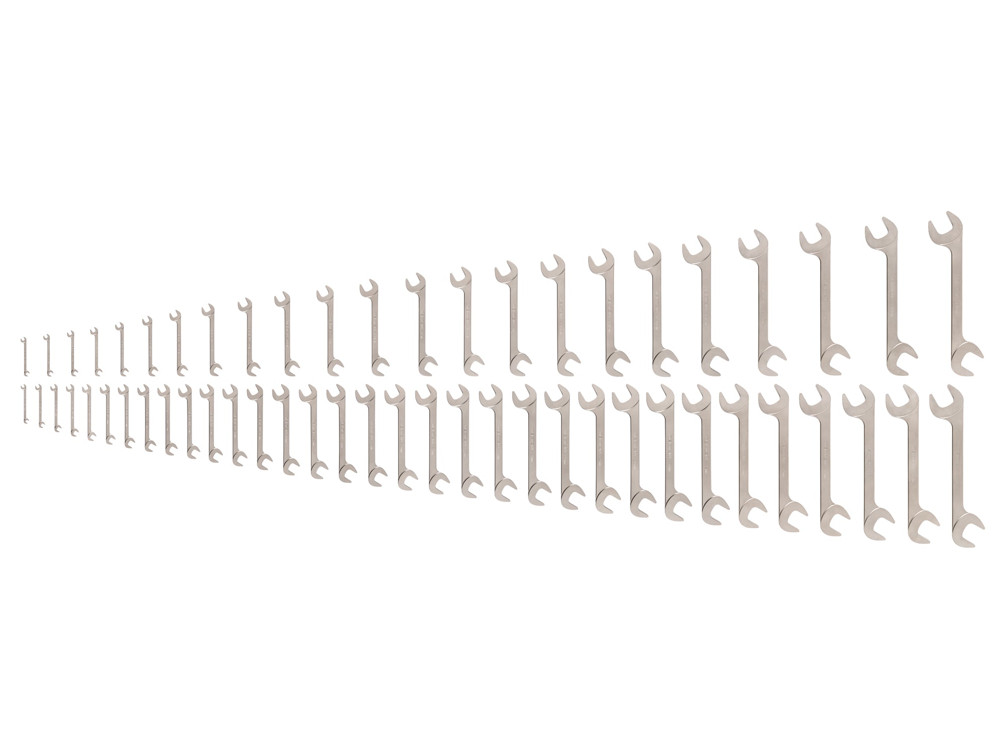 Angle Head Open End Wrench Set, 56-Piece (1/4 - 1-1/2 in., 6-38 mm)