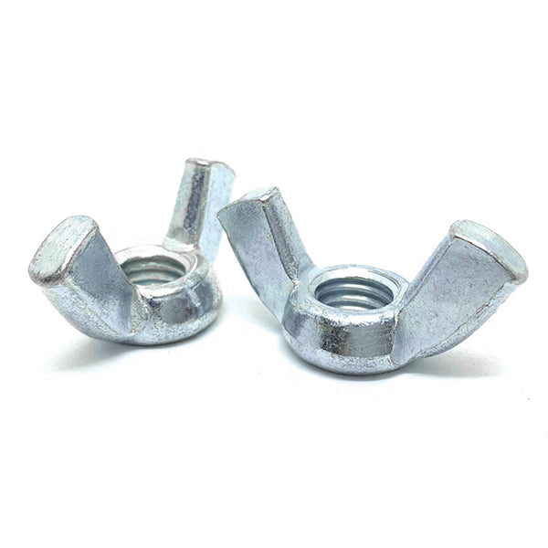 M12-1.75 Steel Wing Nuts Zinc Clear